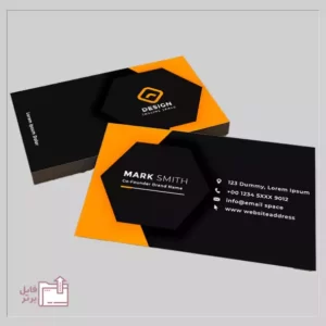 وکتورکارت ویزیت مشکی و رنگی . Business card vector